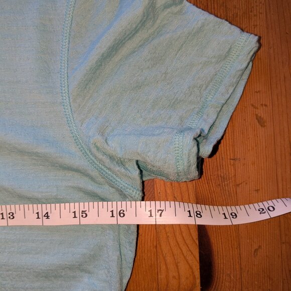 Smartwool Merino Sport 120 T-Shirt Women Med Tee Short Sleeve Crew Teal Blue - Picture 8 of 9